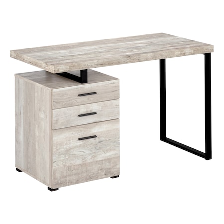 Monarch Specialties Computer Desk, Home Office, Laptop, Left, Right Set-up, Storage Drawers, 48"L, Work, Metal, Beige I 7410